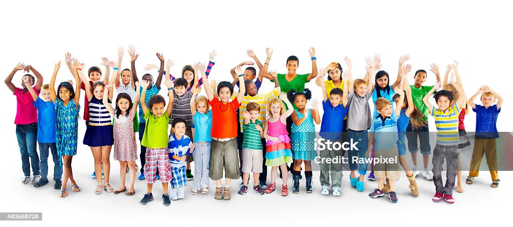 Ethnicity Diversity Gorup of Kids Friendship Cheerful Concept Child Stock Photo