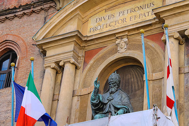 istock Pope Gregory XIII statue on facade of the Palazzo Comunale 483659622