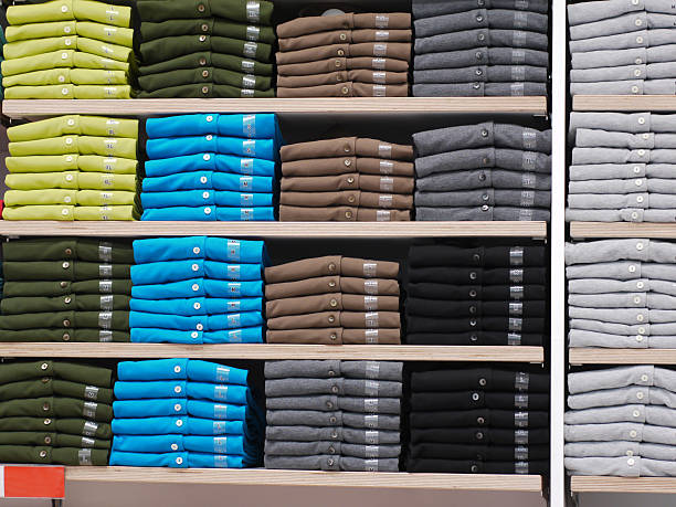 istock Clothes on the shelves 483659675