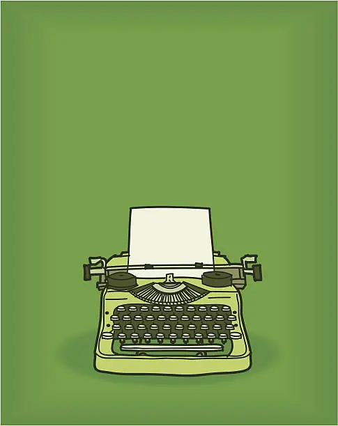 Vector illustration of Typewriter