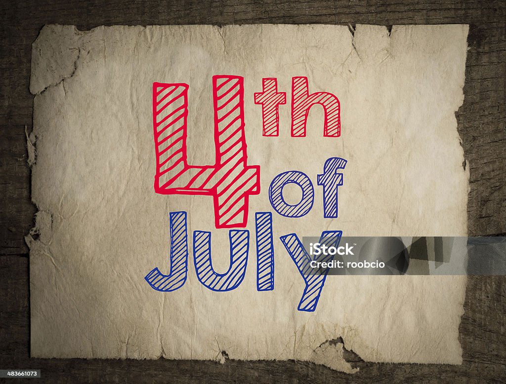 Fourth of July 4 of july ,Grungy greeting card for the American Independence Day Badge Stock Photo