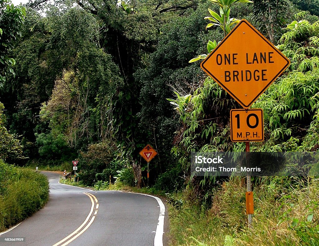 Jedna Dróżka Bridge na drodze do Hana - Zbiór zdjęć royalty-free (Hana - Maui)