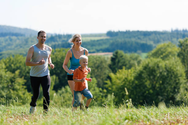 istock Family doing sports - jogging 483663037
