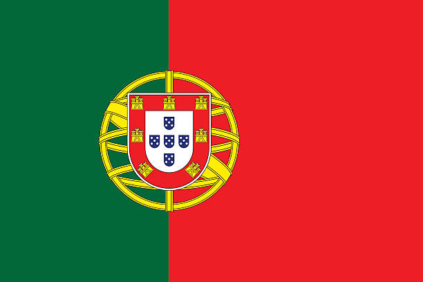 Flag of Portugal Proportion 2:3, Flag of Portugal Portugal stock illustrations