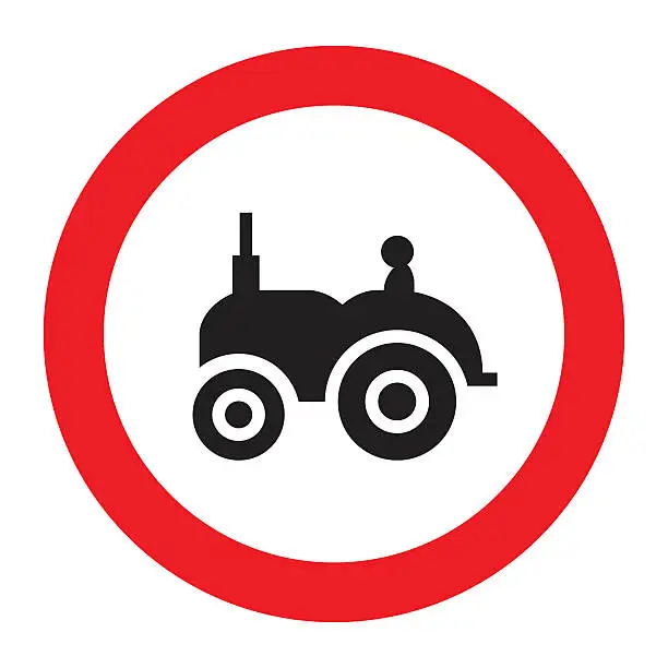 Vector illustration of Traffic signs prohibiting thoroughfare.