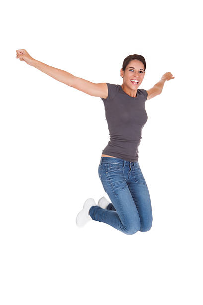 istock Happy Woman With Arm Raised 483667812