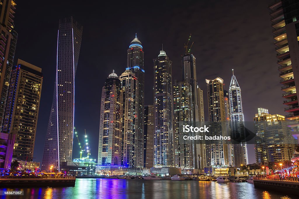 Dubai Marina Dubai Marina is one of the most luxurious areas in Dubai Apartment Stock Photo