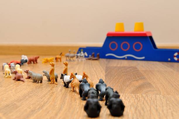 istock Noah's Ark with animals from toys 483672331