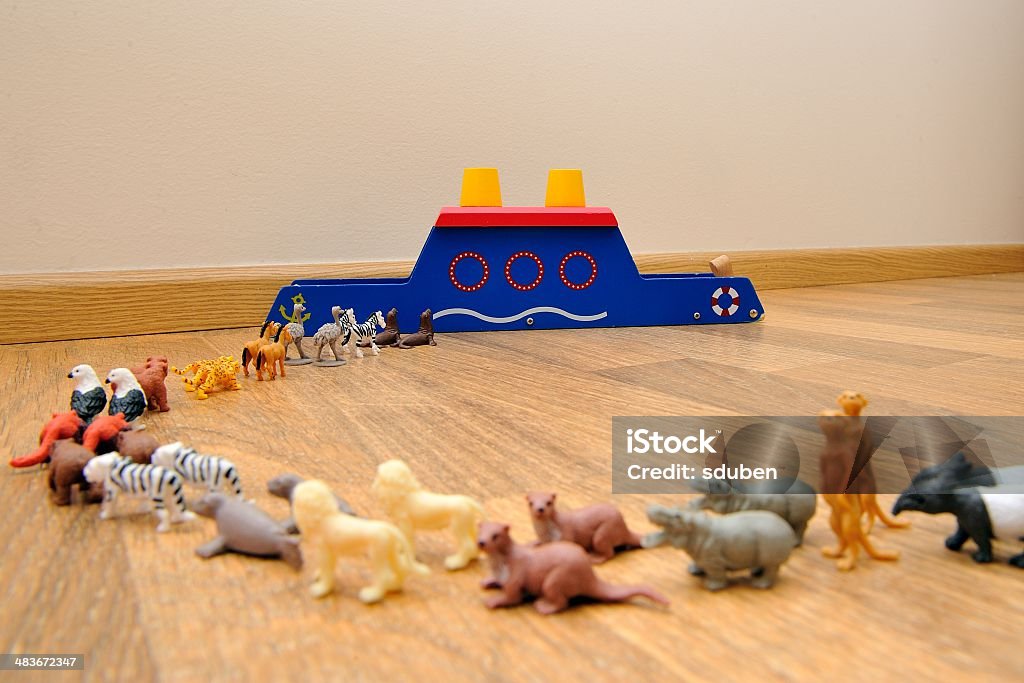Noahs Ark With Animals From Toys Stock Photo - Download Image Now -  Accidents and Disasters, Animal, Animal Themes - iStock