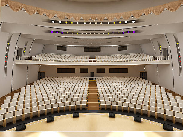 istock Interior of the modern theater built in 3D 483673747
