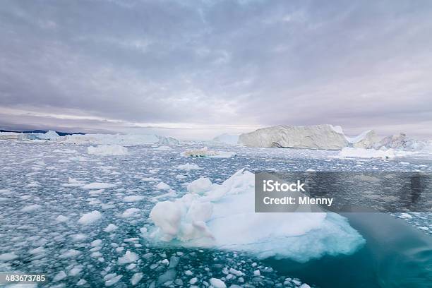 Greenland Arctic Icebergs Ilulissat Stock Photo - Download Image Now - Arctic, Cloud - Sky, Cloudscape