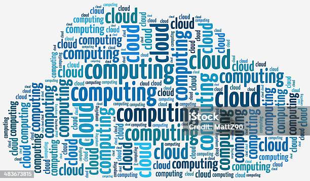 Illustration With Keywords Related To Cloud Computing Stock Photo - Download Image Now