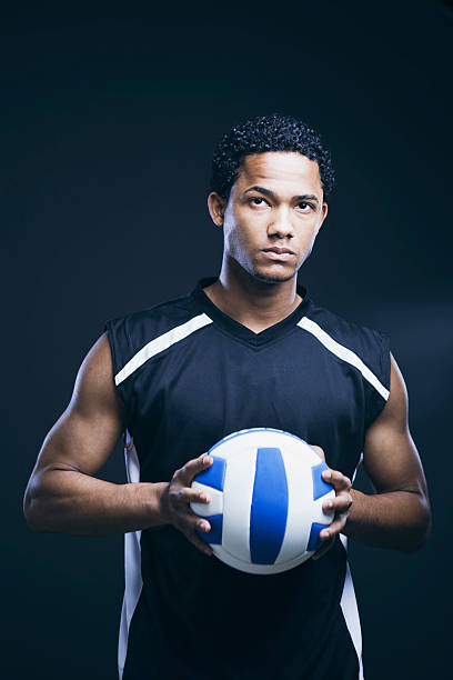 istock Volleyball player portrait looking at camera. 483674351