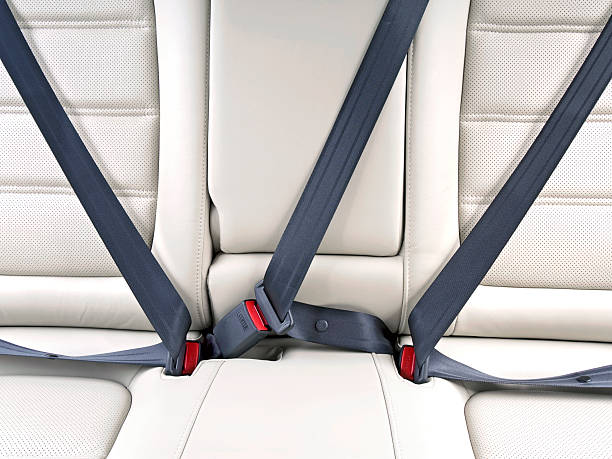 fasten seat belts in the car for   safety stock photo