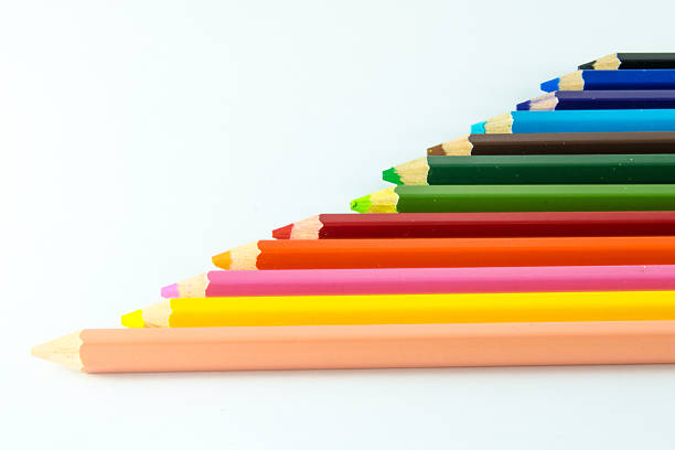 straight line of color stock photo