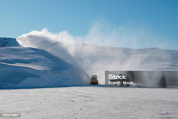 Snow Machines Stock Photo - Download Image Now - Construction Industry, Greenland, Backhoe