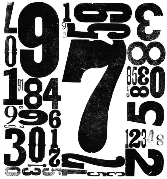 그런지 목재 종류 생각하기도 0123456789 - alphabet letterpress typescript wood 뉴스 사진 이미지