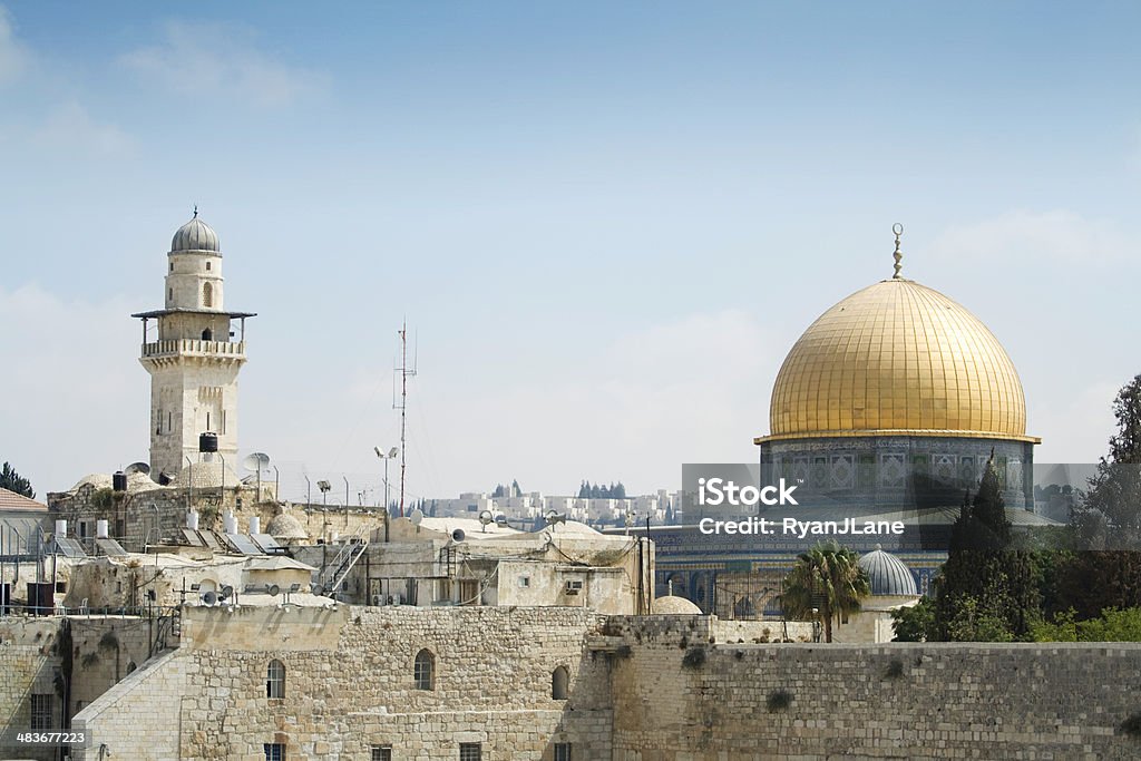 Cupola della Roccia a Gerusalemme antica - Foto stock royalty-free di Architettura