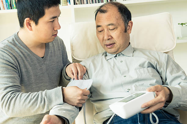 istock Measuring blood pressure at home 483677553