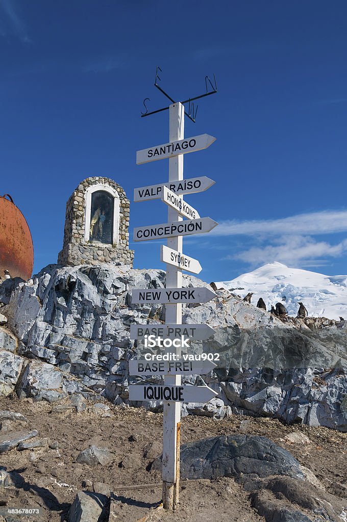 Chilenische base Antarktis Distanz-pole-Fels - Lizenzfrei Antarktis Stock-Foto