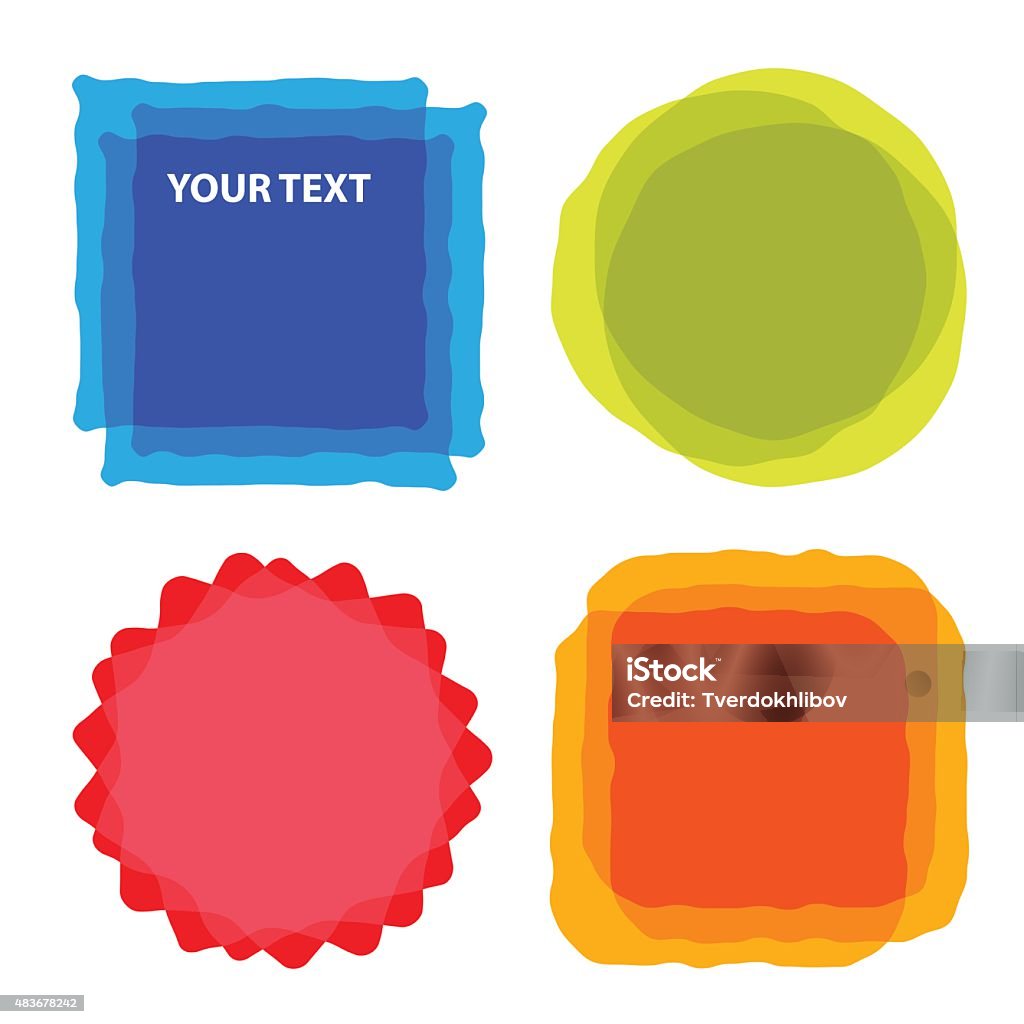 Color Text Frames Set Of Colored Frame For Text Stock Illustration - Download Image Now ...