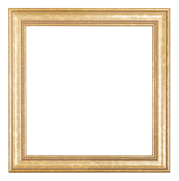istock square golden wooden picture frame 483684674