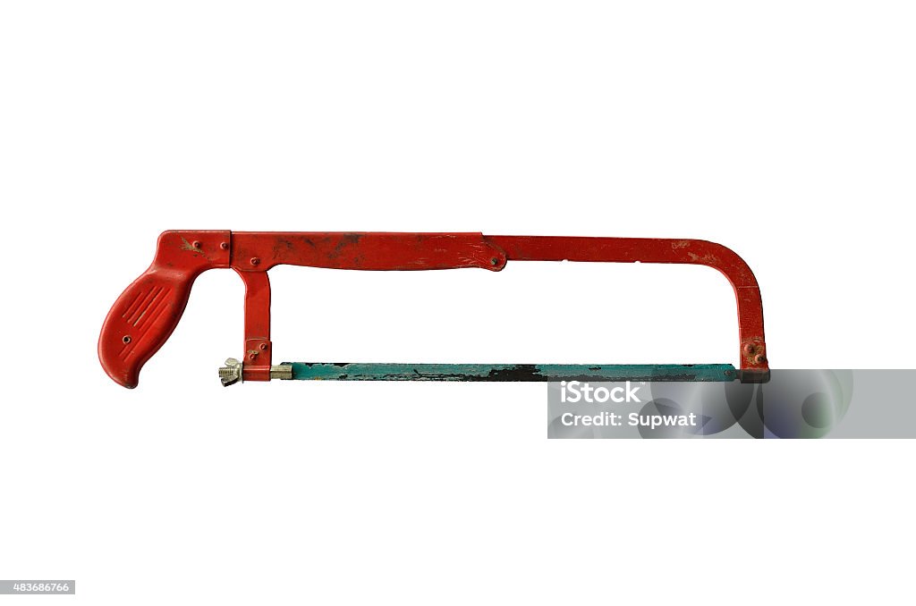 well used hack saw Hand saws for lumber 2015 Stock Photo