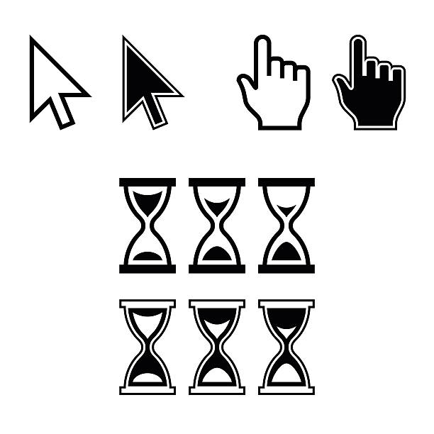 cursor symbole.  mouse pointer set.  vektor - - hovering stock-grafiken, -clipart, -cartoons und -symbole