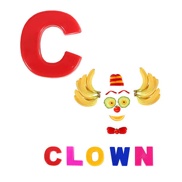 Illustrated alphabet.  Illustration of the letter C