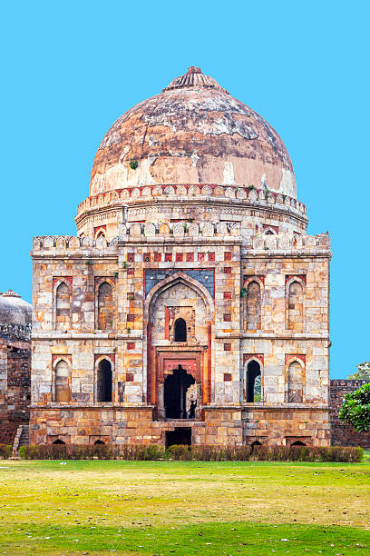 istock Lodi Gardens. Islamic Tomb (Bara Gumbad) set in landscaped garde 483687357