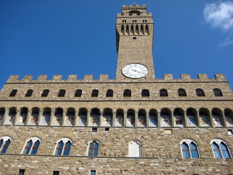 The famous Old Palace in Signoria's square in Florence (Italy)