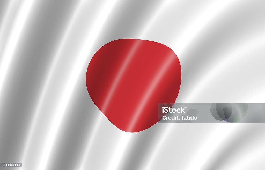 Japanese Flag Asia Stock Photo