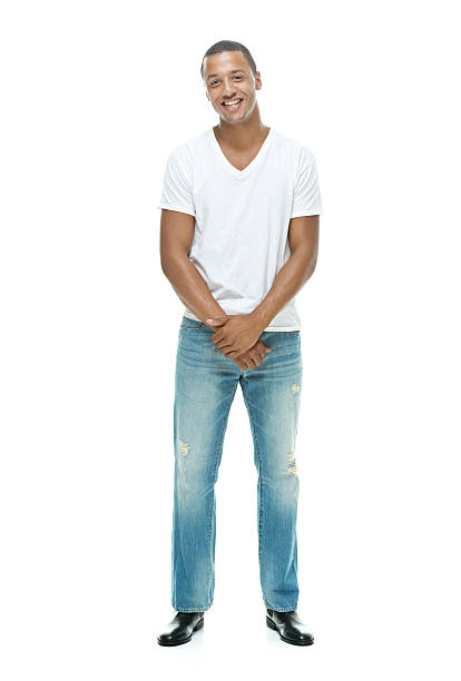 istock Smiling casual man standing and looking at camera 483687982