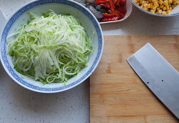 Chinese kitchen scene stock photo