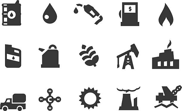 Bекторная иллюстрация Нефть значки
