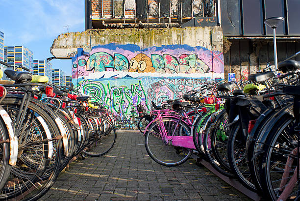 Tokyo, Japan - April 16, 2014 :Bumper stickers and graffiti on the street,Harajuku,Tok yo Japan.Harajuku is known as a center of Japanese youth culture and fashion.