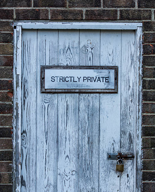 istock Strictly private, no entry locked door 483692403