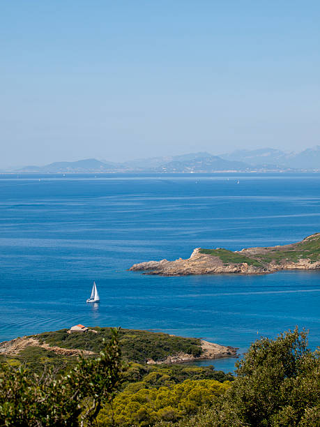 View from the French Port-Cros island stock photo