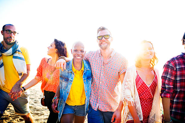 istock Friendship Bonding Relaxation Summer Beach Happiness Concept 483698262