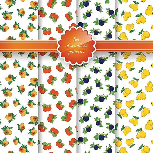 Vector illustration of Seamless Pattern with Fruit Background