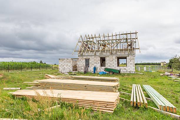 istock Unfinished house in countryside 483701452