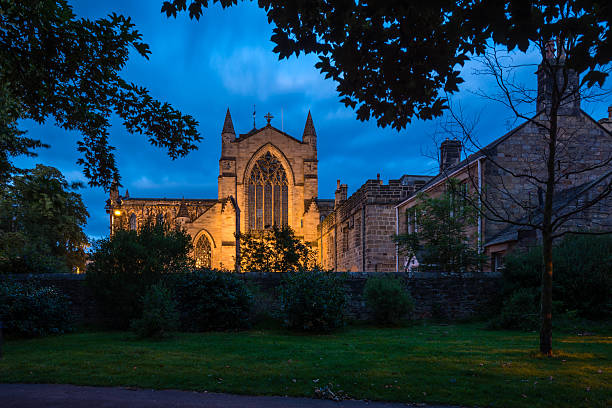 istock West side of Hexham Abbey at night 483702664