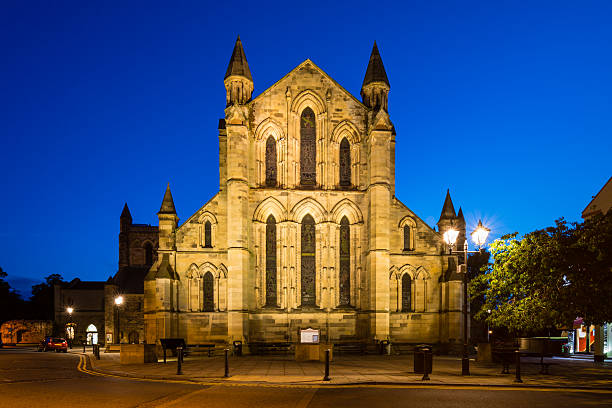 istock East side of Hexham Abbey at night 483708720