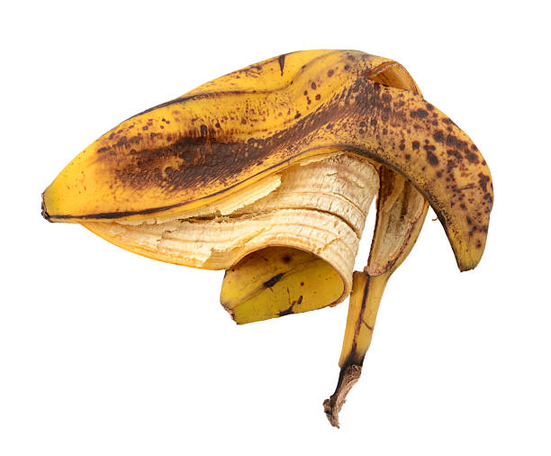 istock Discarded spotted overripe banana skin 483716939
