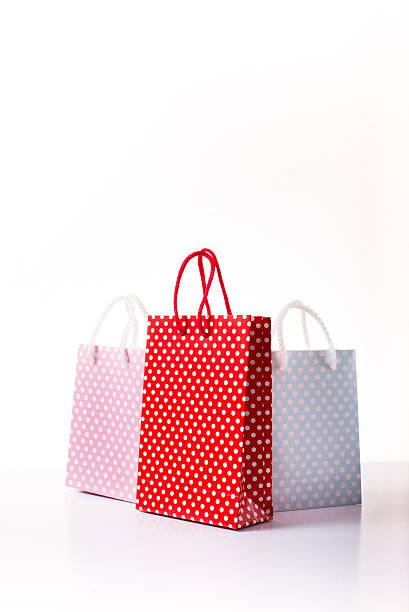 istock Dotted shopping bags. 483718078