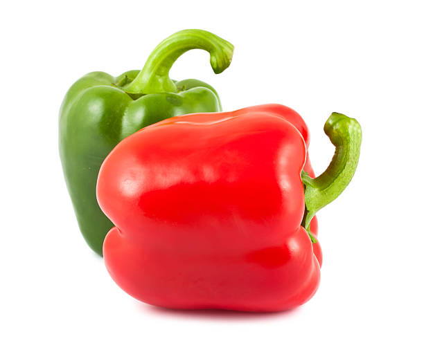 istock Red and green sweet pepper 483718132