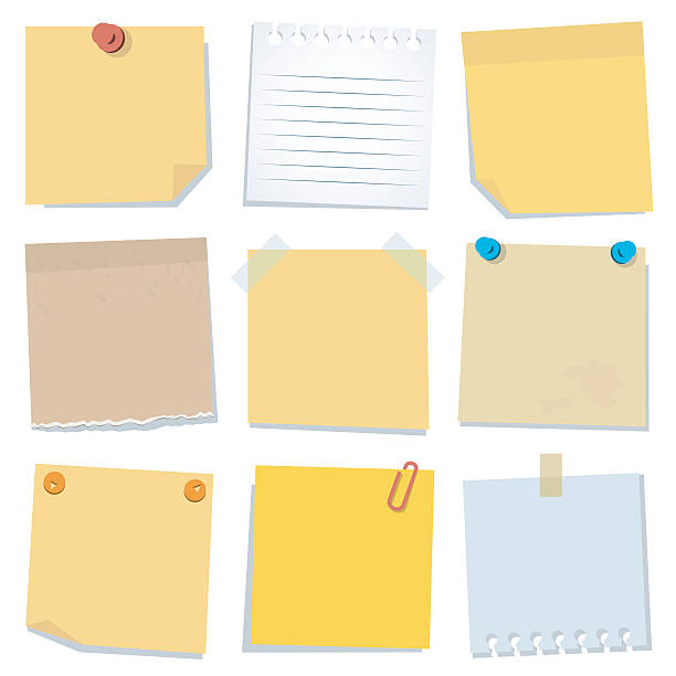 istock Collectionn of paper stickers, cartoon flat style 483718404