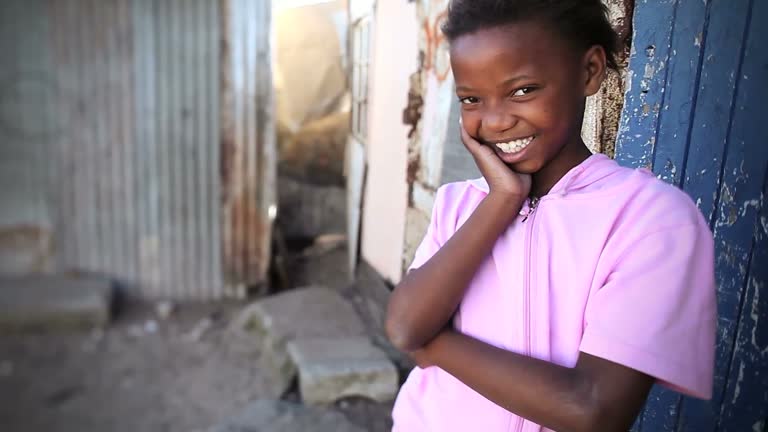 Smiling township girl portrait