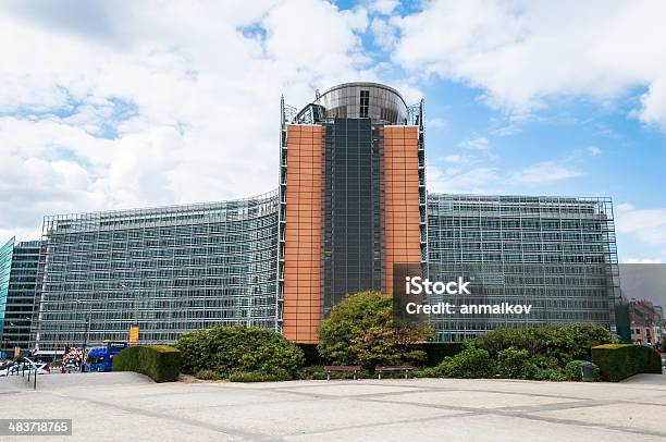 European Comission Building In Brussels Belgium Stock Photo - Download Image Now - Berlaymont, Building Exterior, Construction Industry