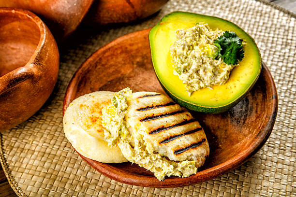 istock Reina Pepiada Arepa traditional dish in Venezuela. 483721032
